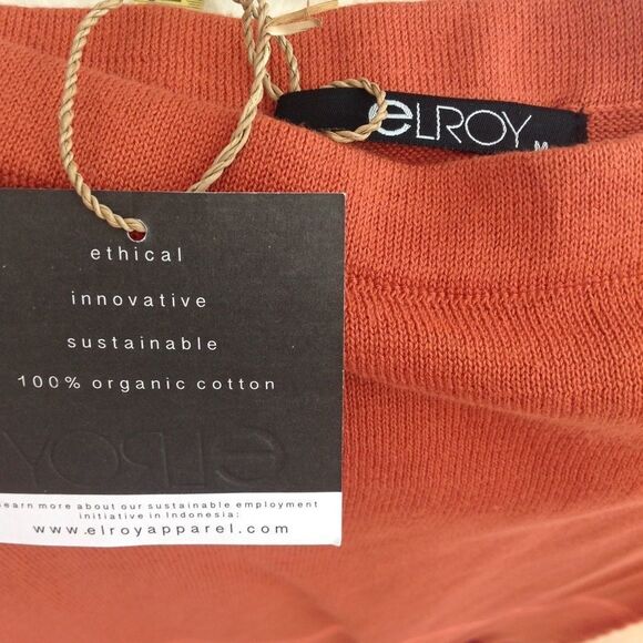 𝅺nwt Elroy Organic Cotton Maxi Skirt Orange/Magenta - Picture 5 of 6